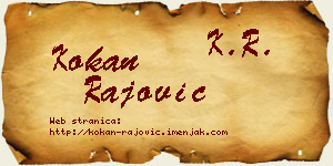 Kokan Rajović vizit kartica